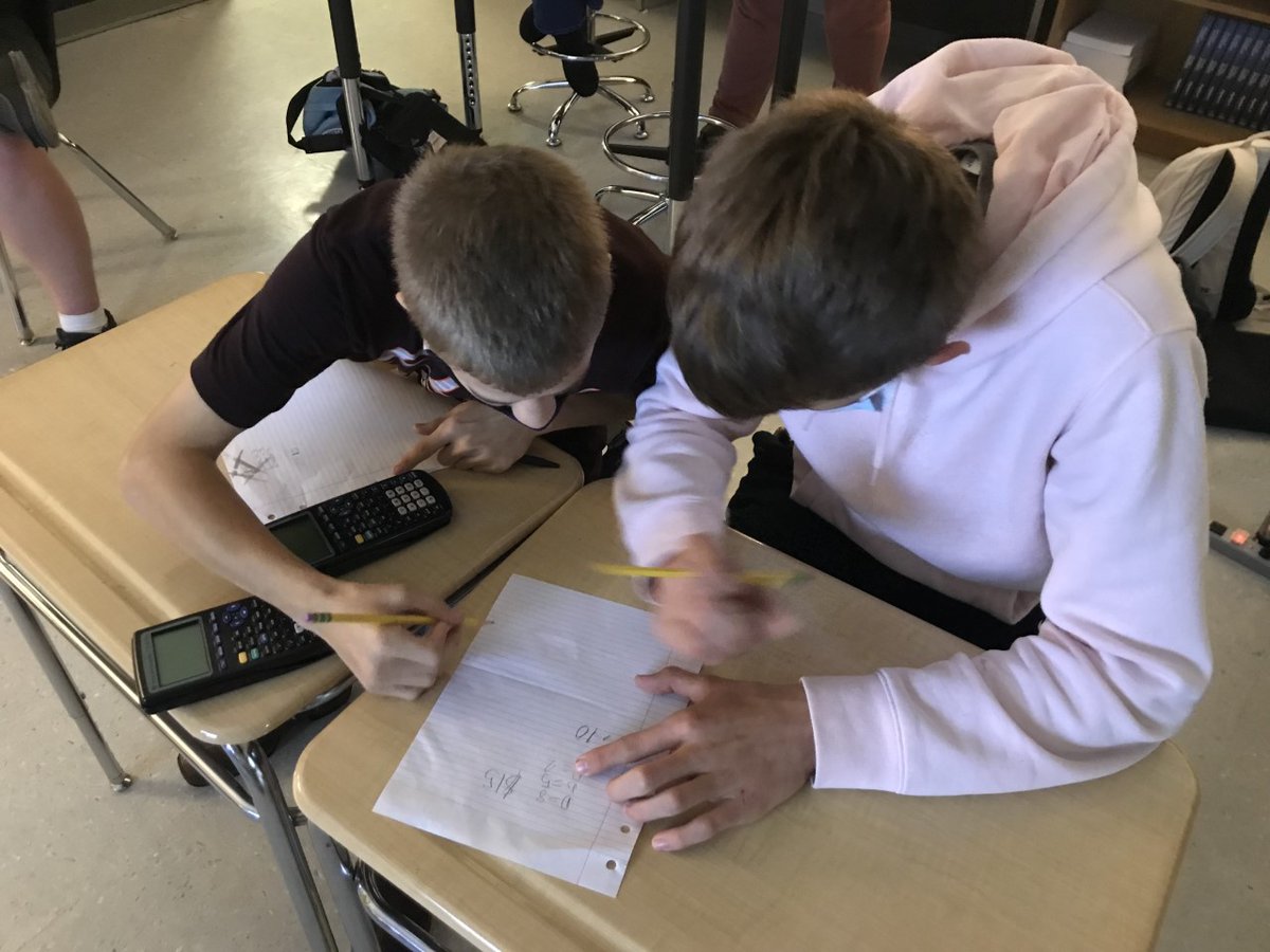 MagnoliaAlgebra's tweet photo. Today Algebra 1 students began their journey in exploring systems of equations with a little competition.  Students are building their own understanding of "Substitution" and "Elimination" and don't even know it. 

#heatedcompetition
#studentengagement https://t.co/SztoyW4TRt