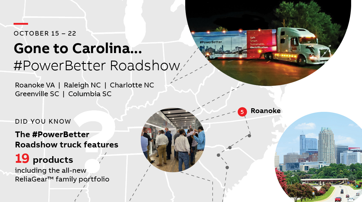 ABBNorthAmerica's tweet photo. There are only a few weeks left of the #PowerBetter Roadshow. Don’t miss your chance to see the complete best of both integrated ABB one-line from source to socket portfolio.
Learn more about dates & locations: https://t.co/yugppD8naR
#Electrification #PowerDistribution https://t.co/5Qht1sLUJr