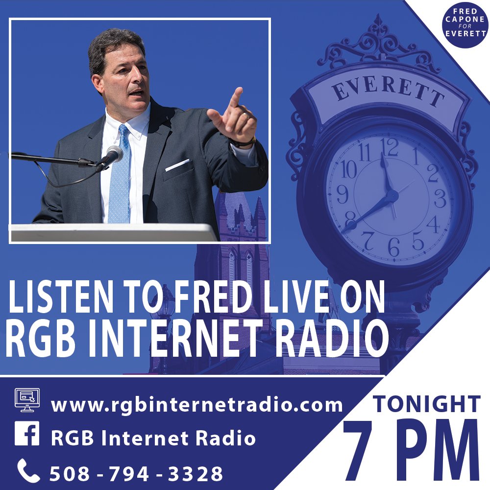 FredForEverett's tweet photo. Fred will be live on @rgbinternetrad1 tonight at 7 PM!
Originally scheduled as a debate forum, it has become an interview with Fred as he was the only Mayoral candidate to make himself available. https://t.co/ugbkVgA84C