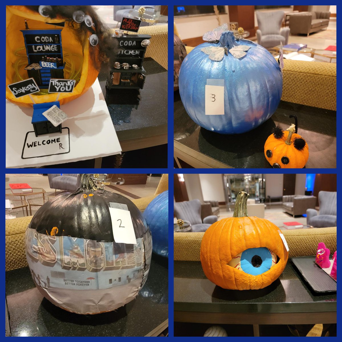 RENSaveryDSM's tweet photo. Our teams have been very excited to prepare for the upcoming Halloween weekend! Stop by the hotel's Reception Desk to vote for your favorite and enjoy!

#RENHOTELS
#RENSAVERYDSM https://t.co/WgRpwn6enr