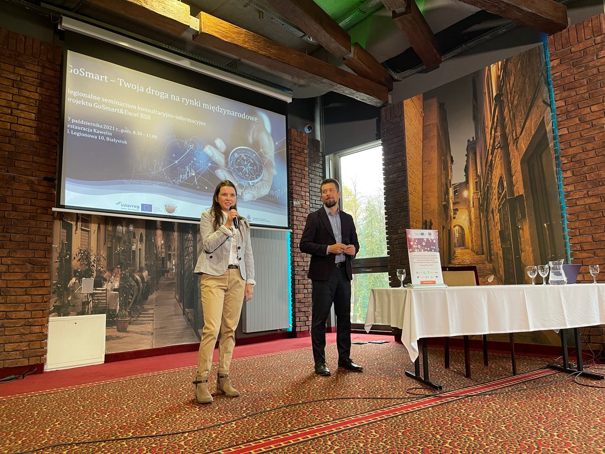 GoSmartBSR_PL's tweet photo. Regionalne seminarium projektu GoSmart&amp;Excel BSR pt. „GoSmart – Twoja droga na rynki międzynarodowe” już za nami. 
Dziękujemy wszystkim Uczestnikom za udział w spotkaniu i za bardzo interesującą dyskusję o priorytetowych obszarach gospodarki z potencjałem do internacjonalizacji. https://t.co/TVAUTH7TAz