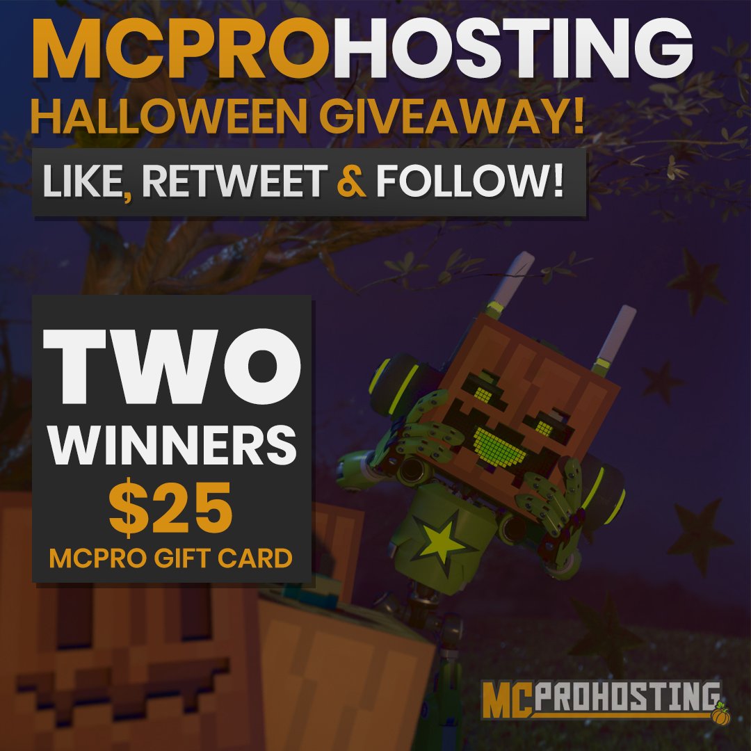 MCProHosting's tweet photo. We're kicking off another giveaway this month for a chance to add more treats to your Halloween baskets! 🍬 🍭

How to enter 👇
Like, retweet, and follow @MCProHosting! 

Winners will be chosen at 12:00 PM PST Thursday, October 28th! https://t.co/WpXnfaRiAd