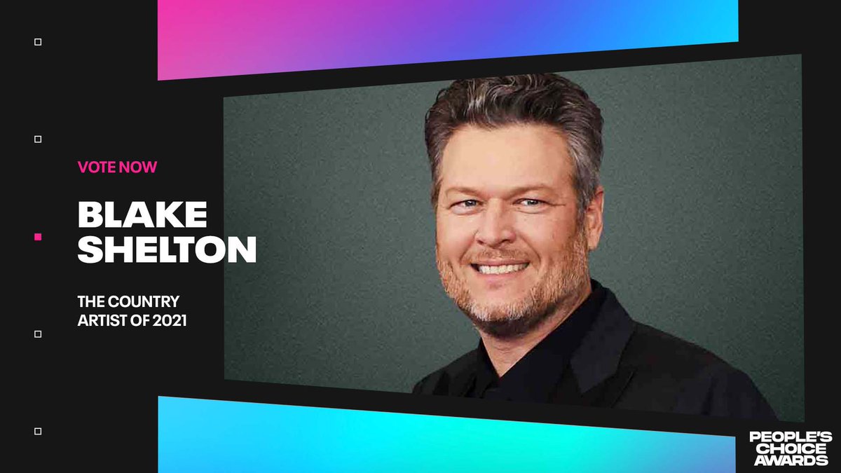 Let’s go BS’ers!!! Blake is nominated for #TheCountryArtist at the 2021 <a href="/peopleschoice/">People's Choice Country Awards</a> Awards!! Be sure to get those votes in NOW!!! #PCAs -Team BS

Ways to vote:
1️⃣ Online at votepca.com
2️⃣ Tweet using #TheCountryArtist AND #BlakeShelton
3️⃣ Retweet this tweet