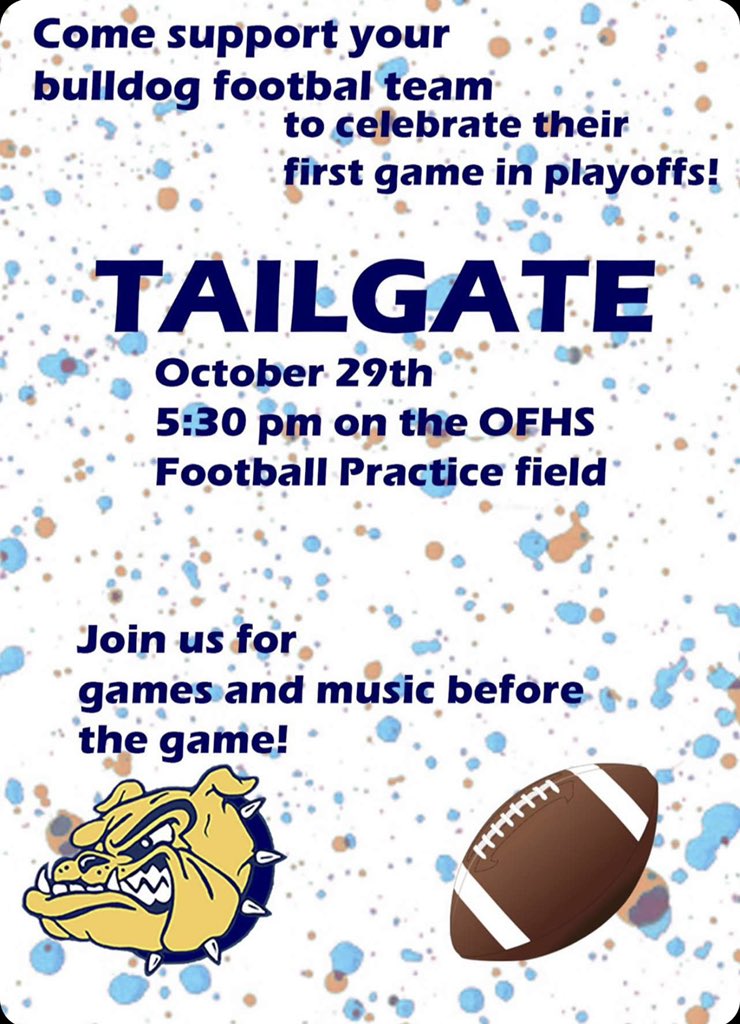 be there or be square. this week theme is construction at home. tickets must be purchased online. we hope to see everyone at the tailgate and at the game versus valley forge.
