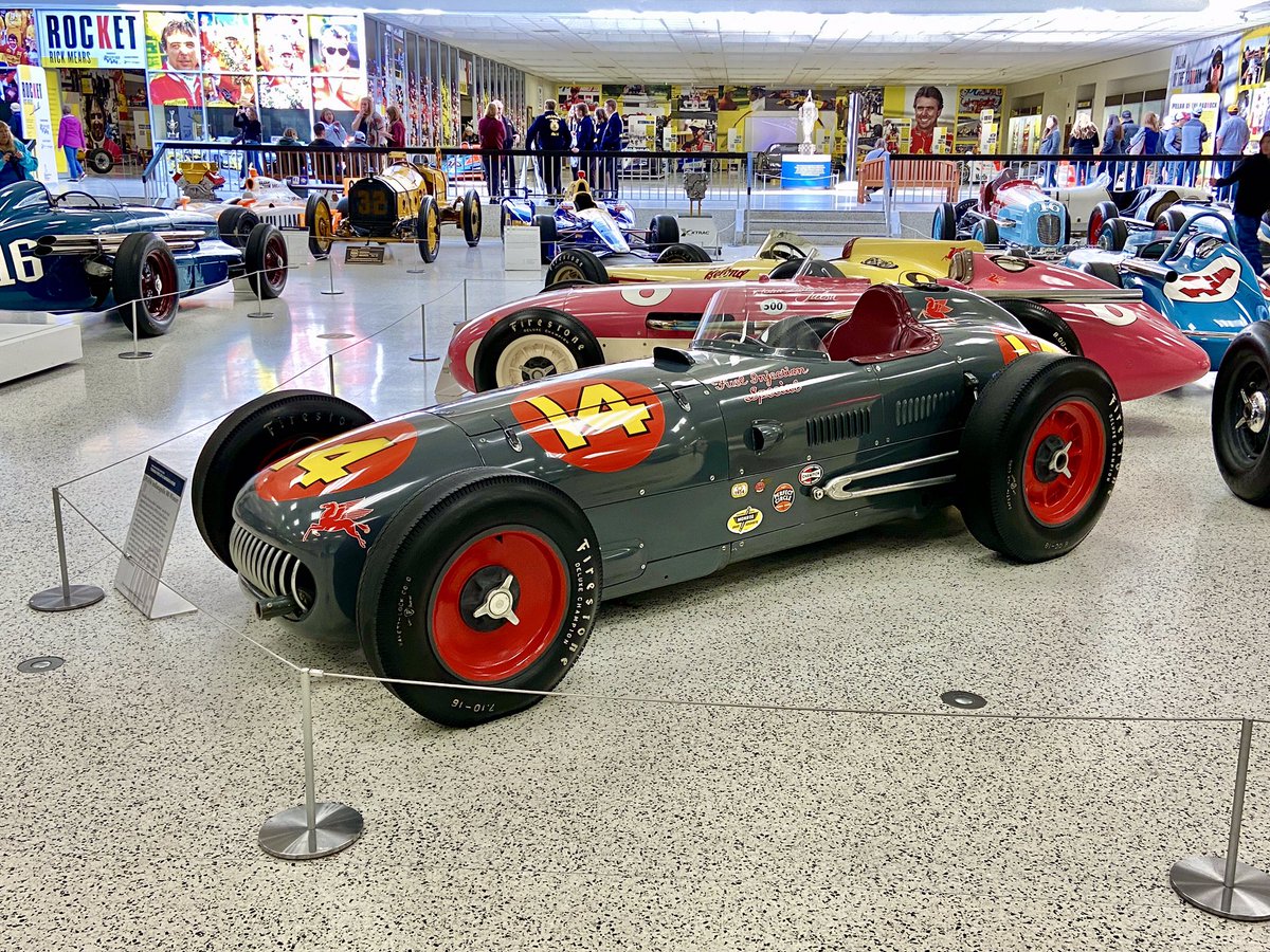 JeffreyStroebel's tweet photo. A visit to @IMSMuseum is a must when visiting Indy. Always something new to learn from the great guides such as Larry and Eric. #rocketrickmears exhibit https://t.co/ET9EKsYuaa