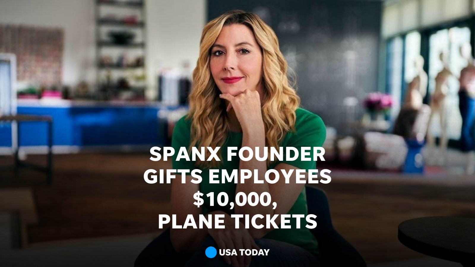 USA TODAY on X: Spanx founder Sara Blakely gifts employees $10,000 and two  first-class plane tickets to 'anywhere in the world'   / X