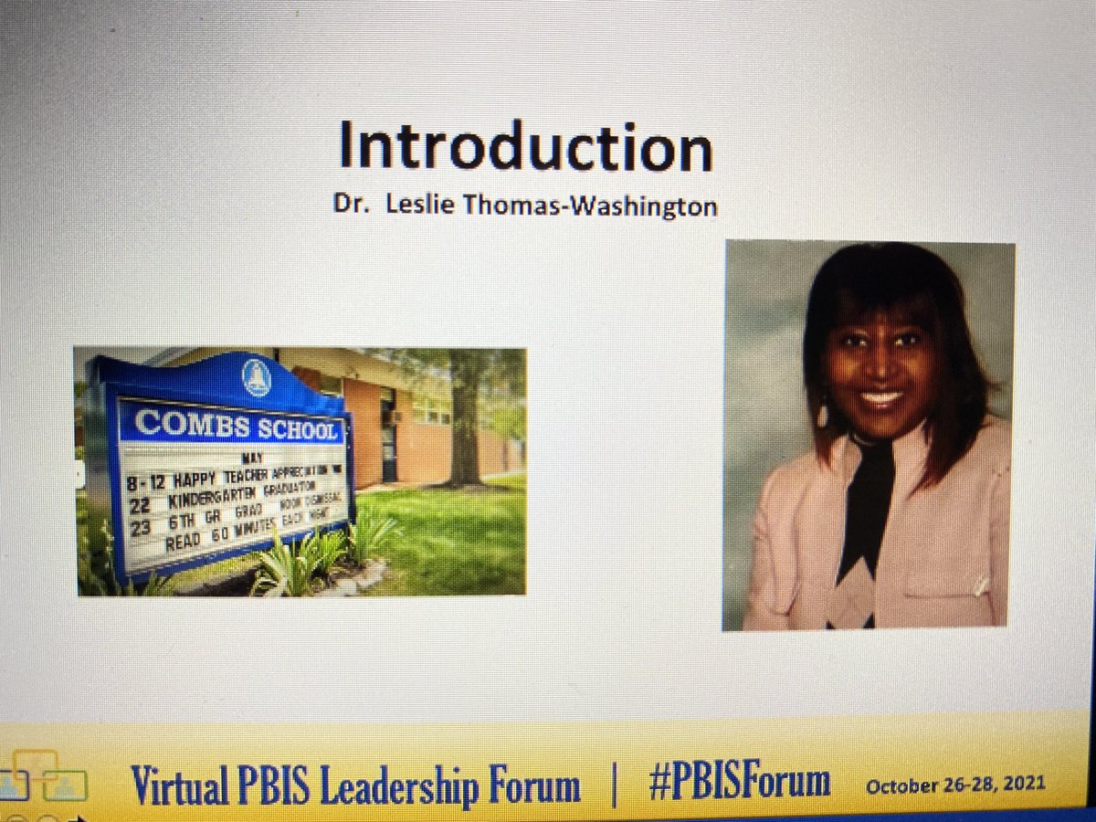 So proud of my colleague and friend Dr. Thomas-Washington presenting as an exemplar school at the PBIS Leadership Forum!!!        #fergflorschools #iamfergflor