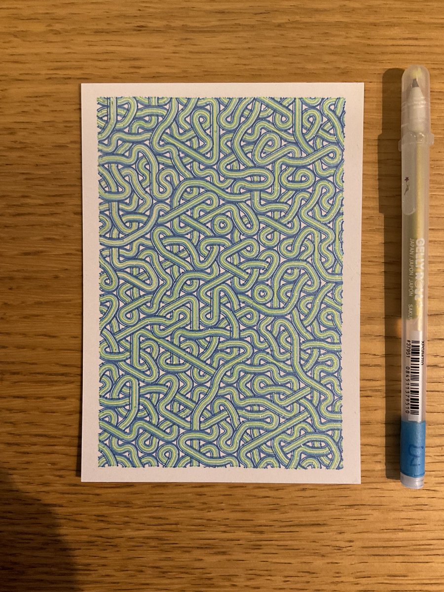 DrRJMondragon's tweet image. five colours gellyroll gel pens #plottertwitter #vplotter #polargraph