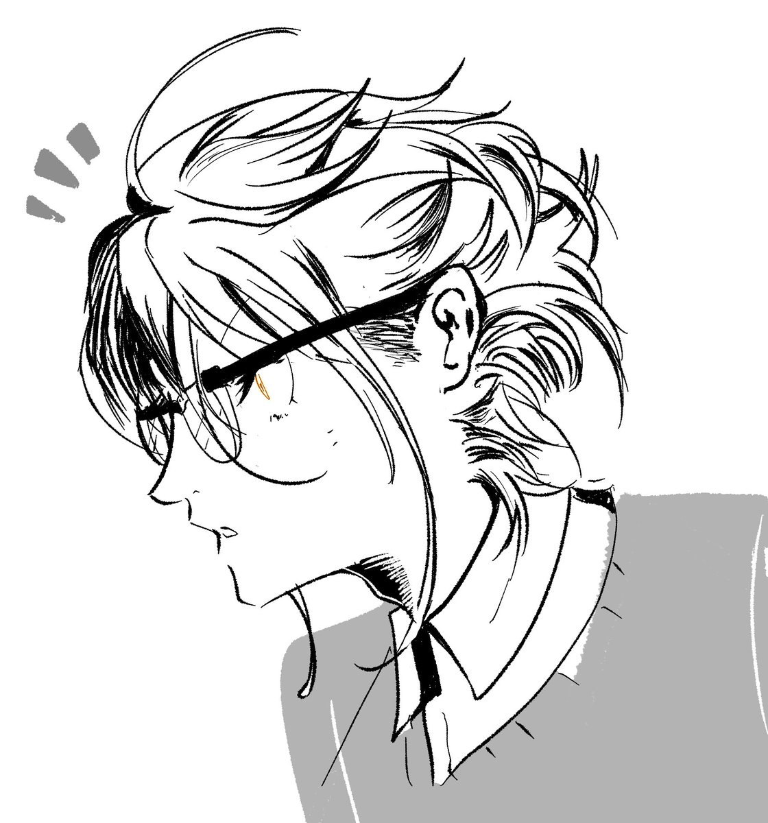 Boku doesn't know he's the protag and assumes he's just an onlooker (。-∀-) anyways working on drawing him younger ♡