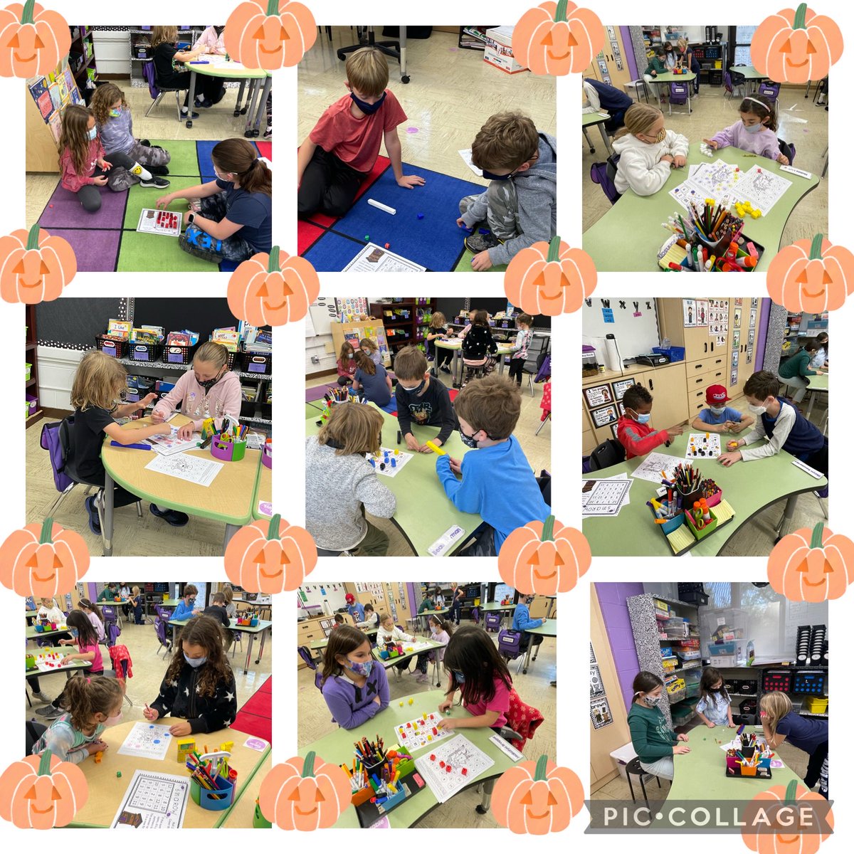 Room 7 lives playing Halloween math games with our 4th grade buddies!🧡 ⁦<a href="/akarasick/">Amy Karasick</a>⁩  #kip109  #engage109