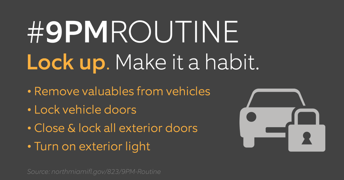 This week two suspects entered a Loveland garage by using the garage remote left in a car. Please help us keep Loveland safe by getting into a #9pmroutine before you get ready for bed.