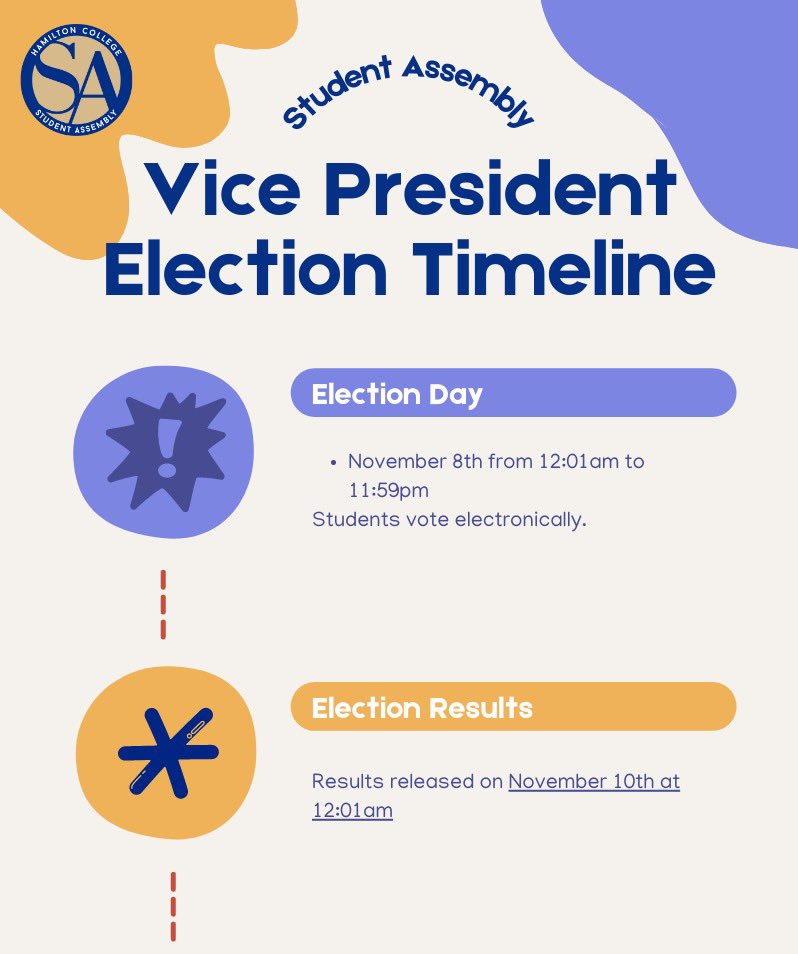 HCStudentAssm's tweet photo. if U didn’t know ,, now U know🗣🗣 🌟SA VICE PRESIDENT ELECTIONS🌟 here is the timeline !!<3 https://t.co/wvSc6iIwRA