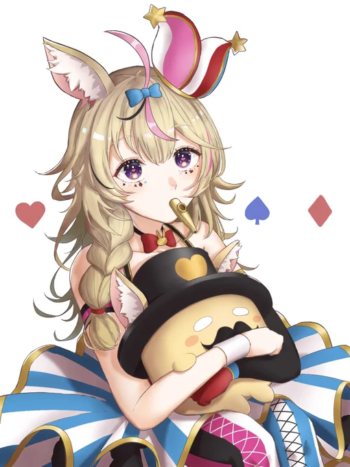 #絵まる #ポルカとサーカスの日 
先日の座員くん抱っこしてたおまぽる可愛すぎ問題 
