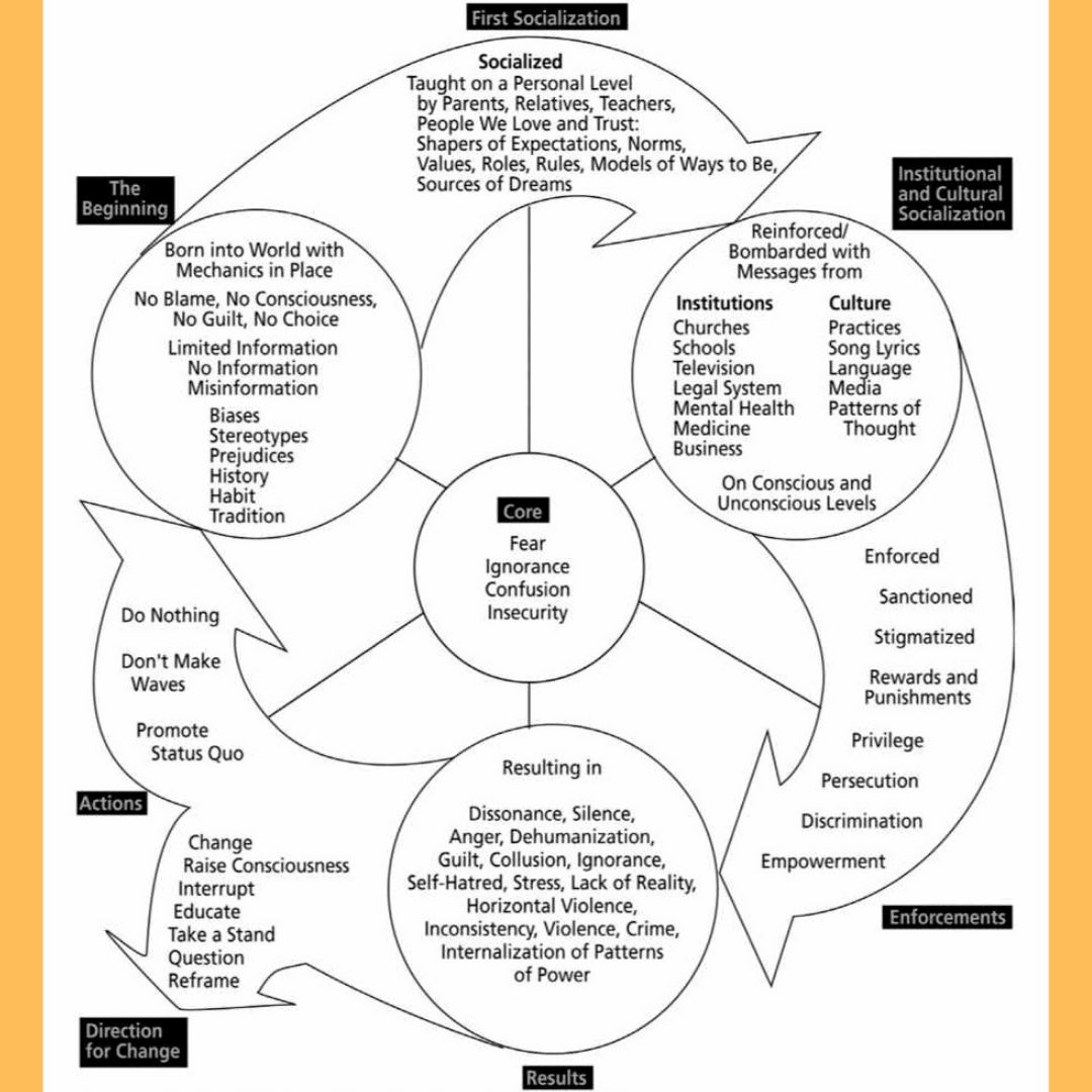 Check out Harro’s Cycle of Socialization from The Racial Healing Handbook