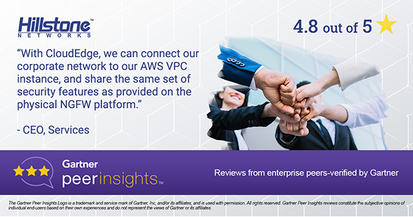Hillstone_Net's tweet photo. Another glowing review of Hillstone #CloudEdge in the 2021 #Gartner Peer Insights Customers’ Choice for Network #Firewalls 2021! Download the report and see what our secure solutions can dod for you!
https://t.co/gMtN3dFJrJ
#networkfirewalls #peerinsight https://t.co/mUFChg2hpK