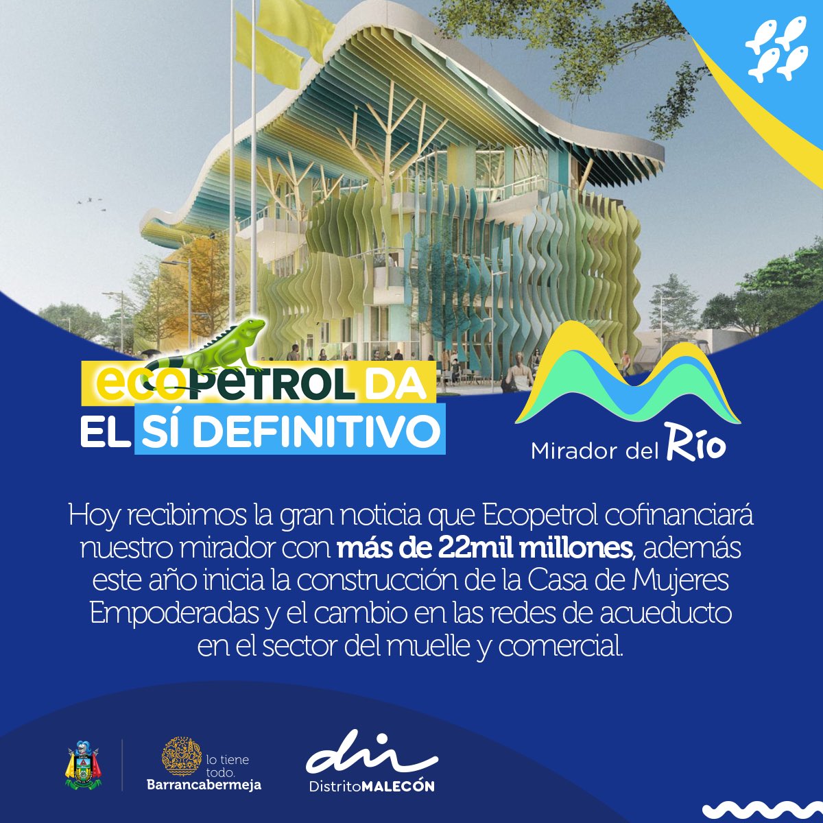 distritomalecon's tweet photo. ¡Qué gran noticia! #Barrancabermeja  #MiradolDelRío #DistritoMalecón https://t.co/1Gk626Dw9f