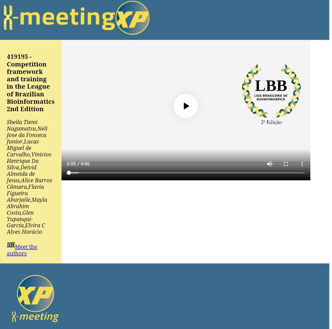We will be presenting a poster about the LBB today during the X-meetingXP.

#lbb #XmeetingXP