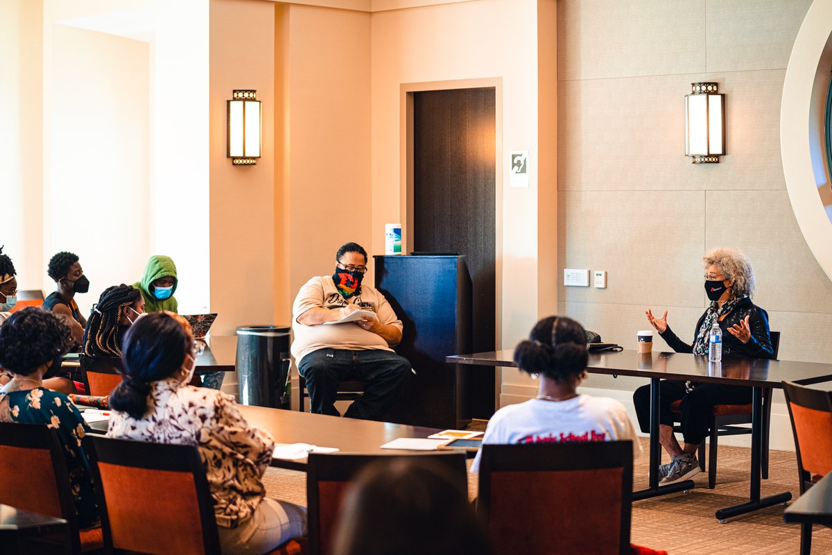 Angela Davis continues a series of discussions this week for 5C students. She is the history department's 2021 Ena H. Thompson Distinguished Lecturer. Endowed in 1980, these annual lectures encourage a broader understanding and appreciation of history.