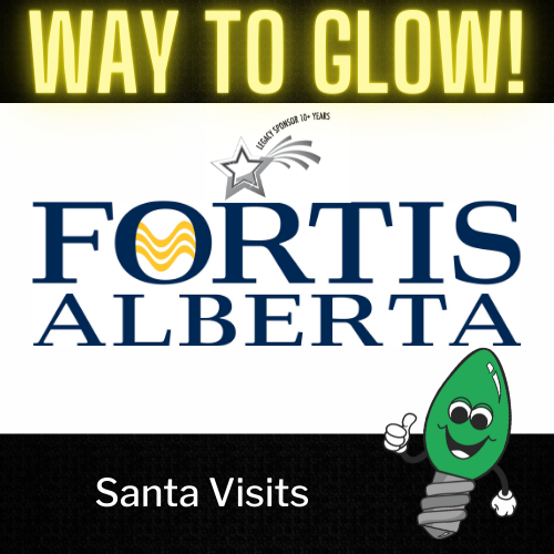 AirdrieLights's tweet photo. It's Way To Glow Wednesday, and today the spotlight is on FortisAlberta, a legacy sponsor, supporting the Airdrie Festival of Lights for more than 10 years!  We  recognize Fortis for sponsoring the Santa Visits, bringing smiles to all of our visitors' faces! https://t.co/T2qVXk7W3q