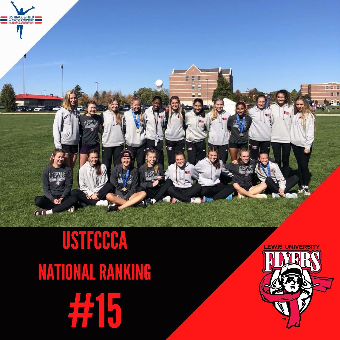 LewisWXC's tweet photo. 🤩✈️📈moving up again!!! After a 2nd place finish at the @glvcsports cross country championships on 10/23 the flyers check into the @ustfccca D2 national Poll at #15! #movingup #ustfccca #glvccc #lewisuniversity #lewisu #lewisflyers #ncaad2 https://t.co/4vxbuT1wyl