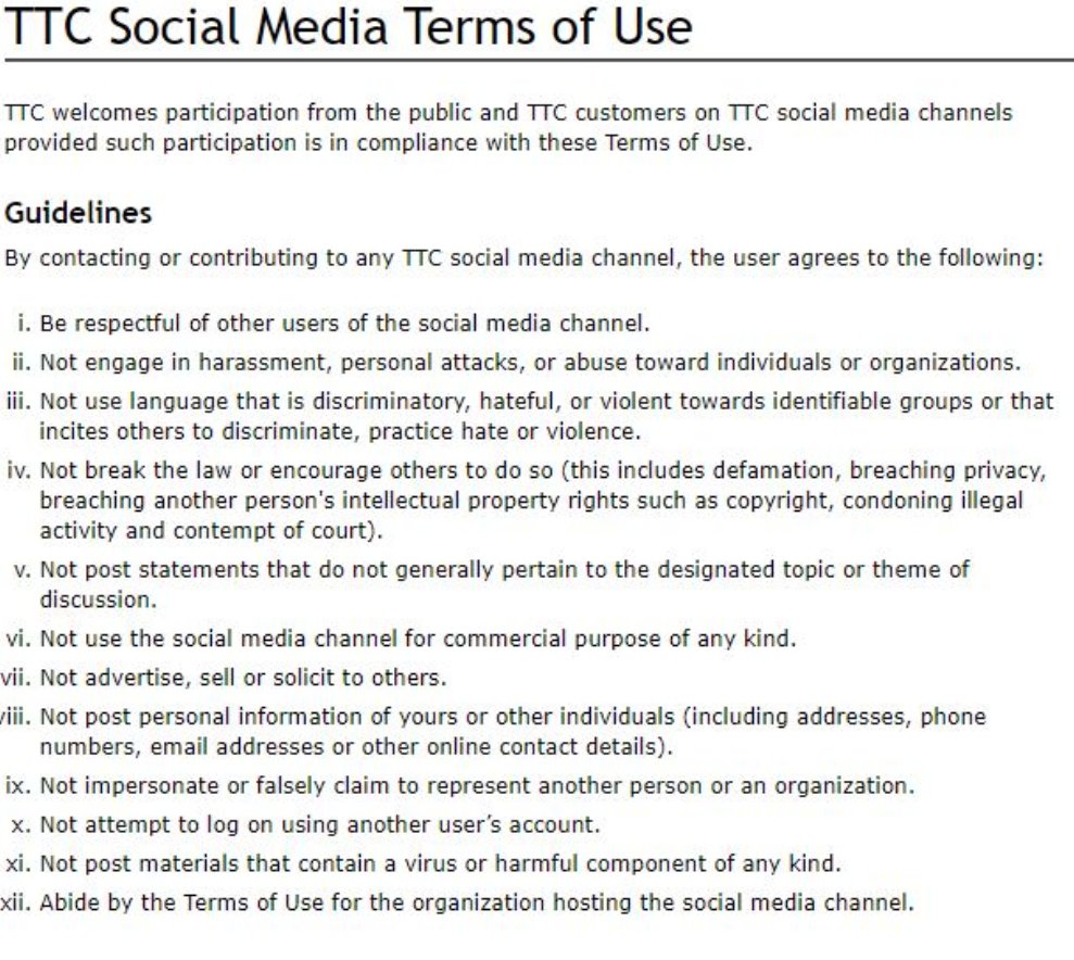 TTC Customer Service tweet media