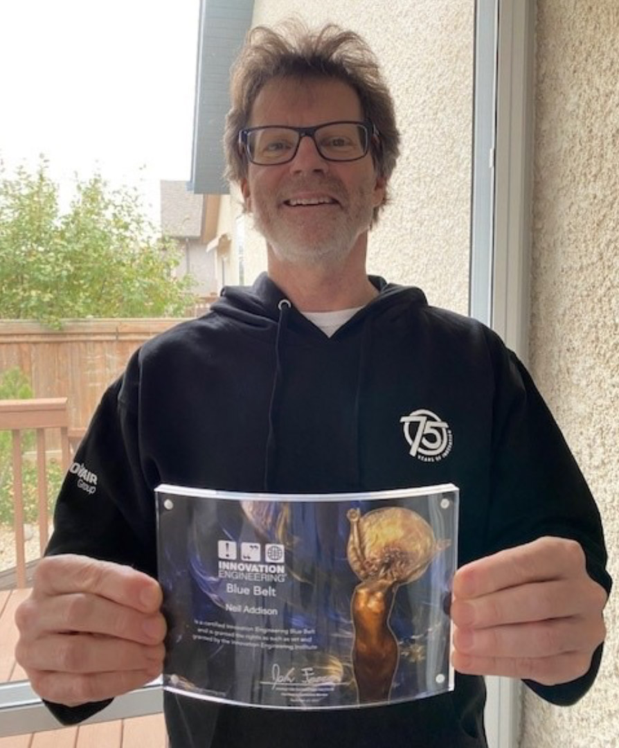 "I recently received my Innovation Engineering Blue Belt certification from inVision Edge. I am so proud of this achievement and how it will support me in my role as Innovair Lean Sensei. Thank you <a href="/InnovairGroup/">Innovair Group</a>!" - Neil (Sensei) Addison

From all of us – congrats Neil! 👏