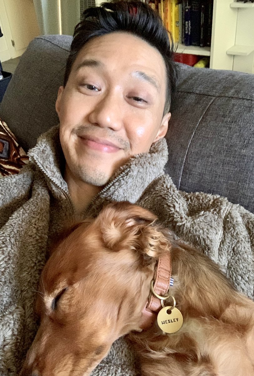 I’m comfy, but he’s comfier.