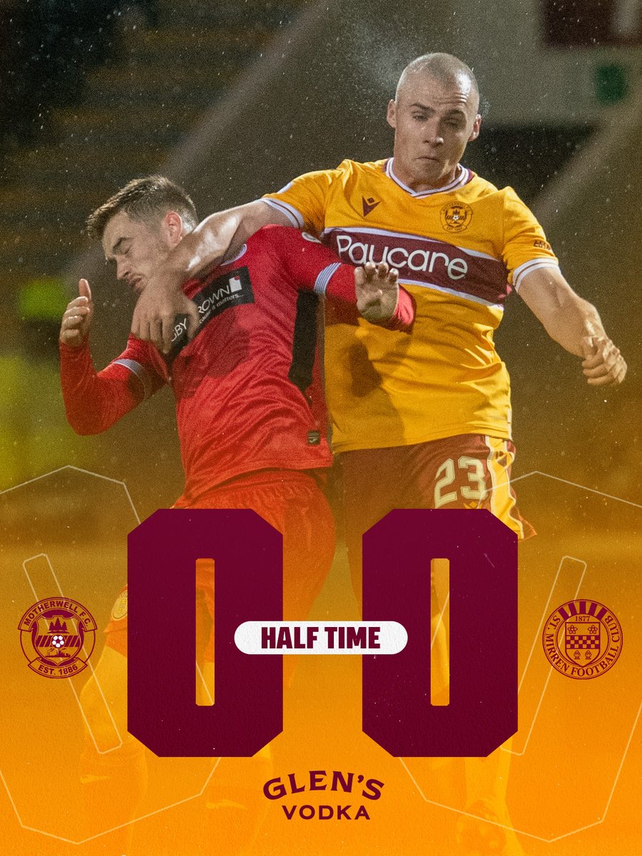 MotherwellFC's tweet photo. Half-time.
Motherwell 0-0 St Mirren.
// #MFCvSTM https://t.co/UFXTKUrZet