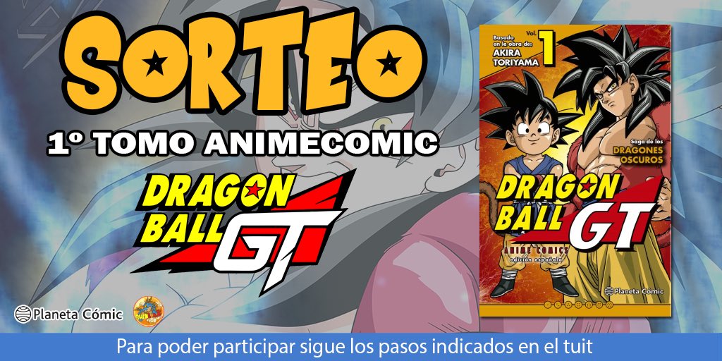 SORTEO DEL PRIMER TOMO DEL ANIMECOMIC DRAGON BALL GT 🔥

Requisitos para participar👇

🔸Seguirme a mi y <a href="/PlanetadComic/">Planeta Cómic</a> 
🔸Da RT a este Tweet

Sorteo válido únicamente para España 🇪🇸

El ganador será anunciado el día 3 de noviembre