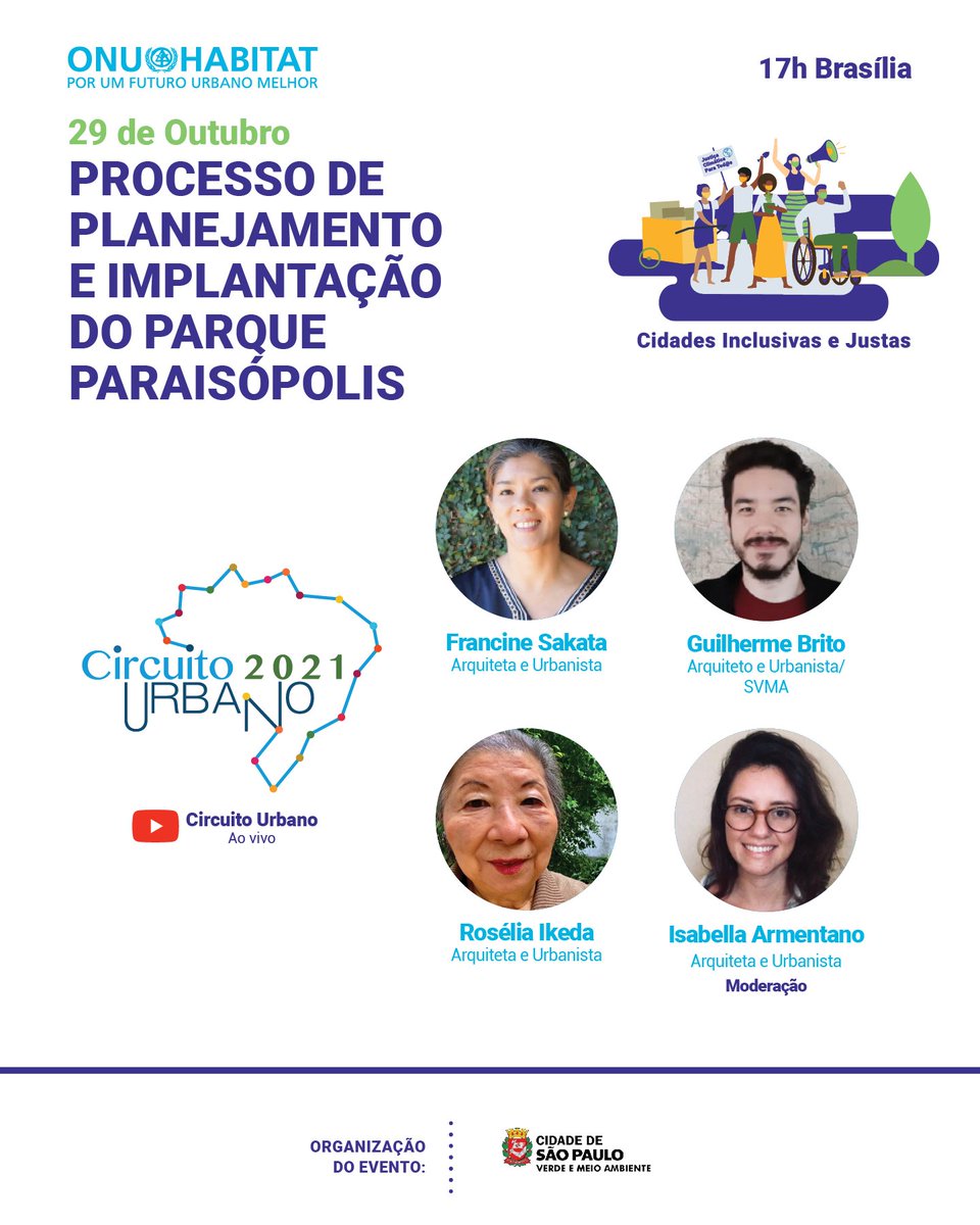 svmasp's tweet photo. A SVMA vai participar de mais um evento do Circuito Urbano, promovido pelo ONU-Habitat.
Você vai participar conosco?
#ONUHabitat #meioambiente #natureza #svma #instasp #saopaulo #paraisopolis #parqueparaisopolis https://t.co/Rksqkyyhzz