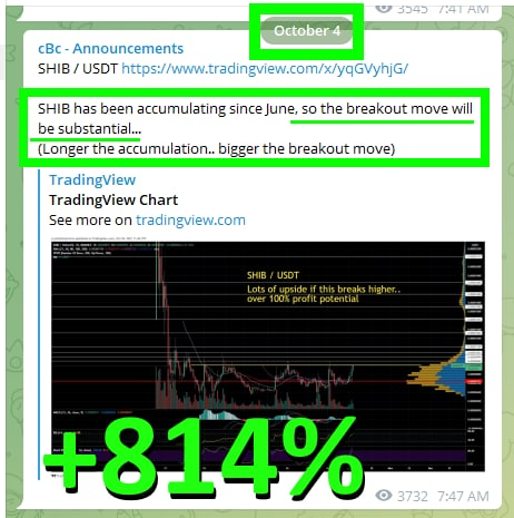 CryptoBTC_Chris's tweet photo. It's probably nothing.. I'm sure most #YouTube channels are giving 814% run up mega pump signals like I gave on $SHIB.
$SHIB was given on Oct 4th
..even stated "over 100% profit potential"
#endlessmoney
#CryptoRevolution On YouTube:
https://t.co/YB5f2fx6ex https://t.co/65SVqhoYWg