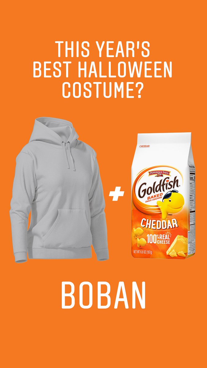 BobanMarjanovic's tweet photo. Need a Halloween costume idea? 

I got you covered! @GoldfishSmiles https://t.co/ocjNexDeTW