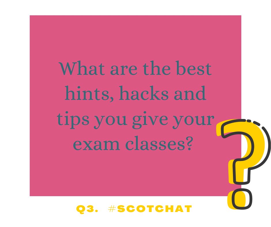 scot_text's tweet image. Thanks to @AuchenharvieE for engaging tonight and getting the chat started! 😇 

Our final question #Question3 focuses on any time-saving tips or memory aids we might use when teaching this section.

#ScotChat #ScotText #N5English #HEnglish