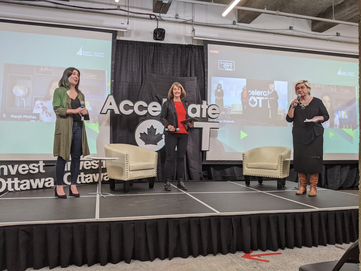AccelerateOTT's tweet image. It&apos;s time to announce the #SheBoot pitch finale winners! 

@manjitminhas, @JenFrancis261 , @Julia_Elvidge, and @erinseegmiller take the hybrid stage for this exciting announcement. 💸💸💸