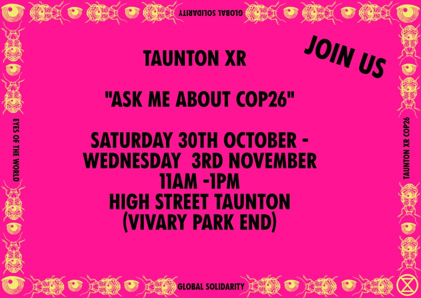 The first of a series of COP26 events in Taunton.🌱