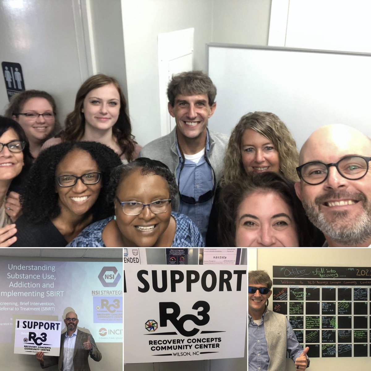 kcs20009's tweet photo. Loved visiting with the Wilson Substance Prevention Coalition today to start an #SBIRT training at #RC3 in Wilson, NC @nszubiak #recoverycommunity #RCORP @HRSAgov @JBS_Inc #mentalhealthmatters @InciteConSol https://t.co/I0WuRYoqko
