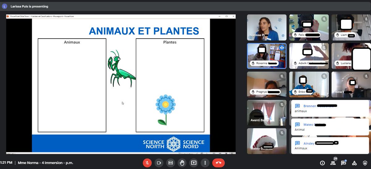 NormaKh1's tweet photo. Les élèves de 4e année immersion étaient tellement chanceux d’avoir une présentation aujourd’hui avec Science Nord sur les habitats mais surtout sur les classifications des plantes. 
@CarloOCSB
#carloBeCommunity https://t.co/LoT4knB6p0