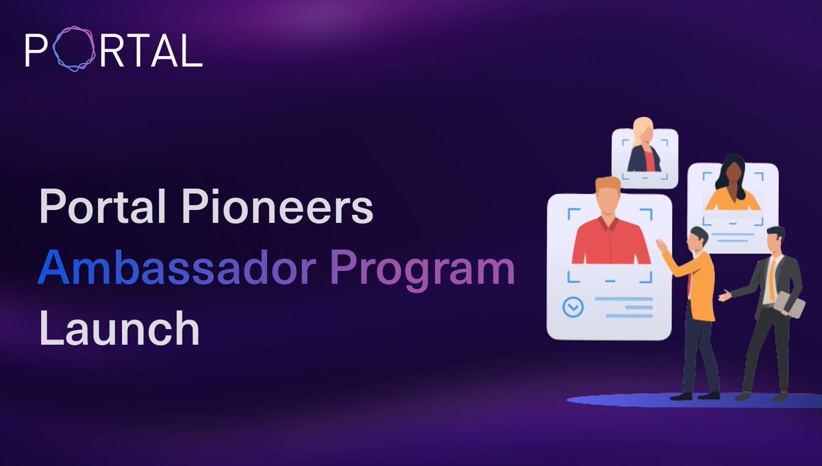 1/ 🙌Announcing our Ambassador Program to build a team of like-minded &amp; skilled individuals, passionate about Portal’s vision &amp; goal

Join to become a part of our team &amp; drive #Portal towards excellence

✅Apply here: forms.gle/WhsdDa75zpcTfr…

✅More info: medium.com/portal-finance…