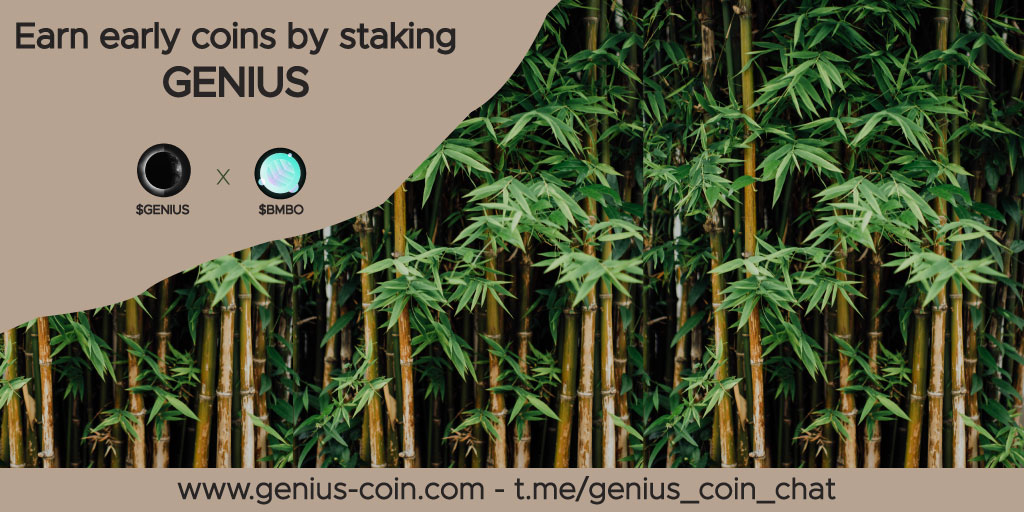 🙌 Stake your GENIUS right now at  genius-coin.com/swap#/swap

<a href="/safepandatoken/">Anji | SafePanda & Bamboo</a> #staking #WeAreGenius #Bamboo #AnjiGems #BSC #crypto #Binance #BSCNews

#WeAreGenius #bscgem #Binance #BSC #BTC #staking