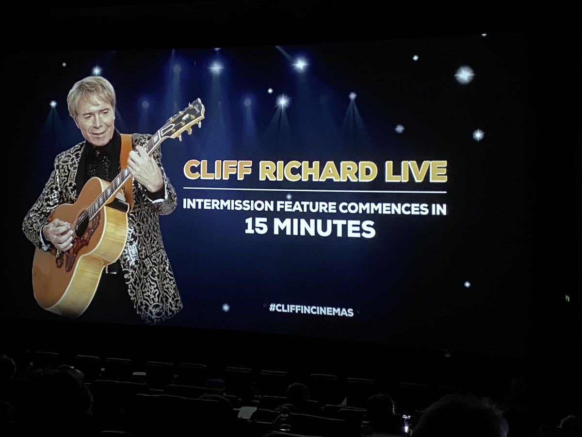 TriciaBHX's tweet photo. An evening out with my mum. Whilst Sir Cliff is live at the Royal Albert Hall, we are enjoying the show from the Liverpool odeon #CliffInCinemas https://t.co/a58ZDGP5gW