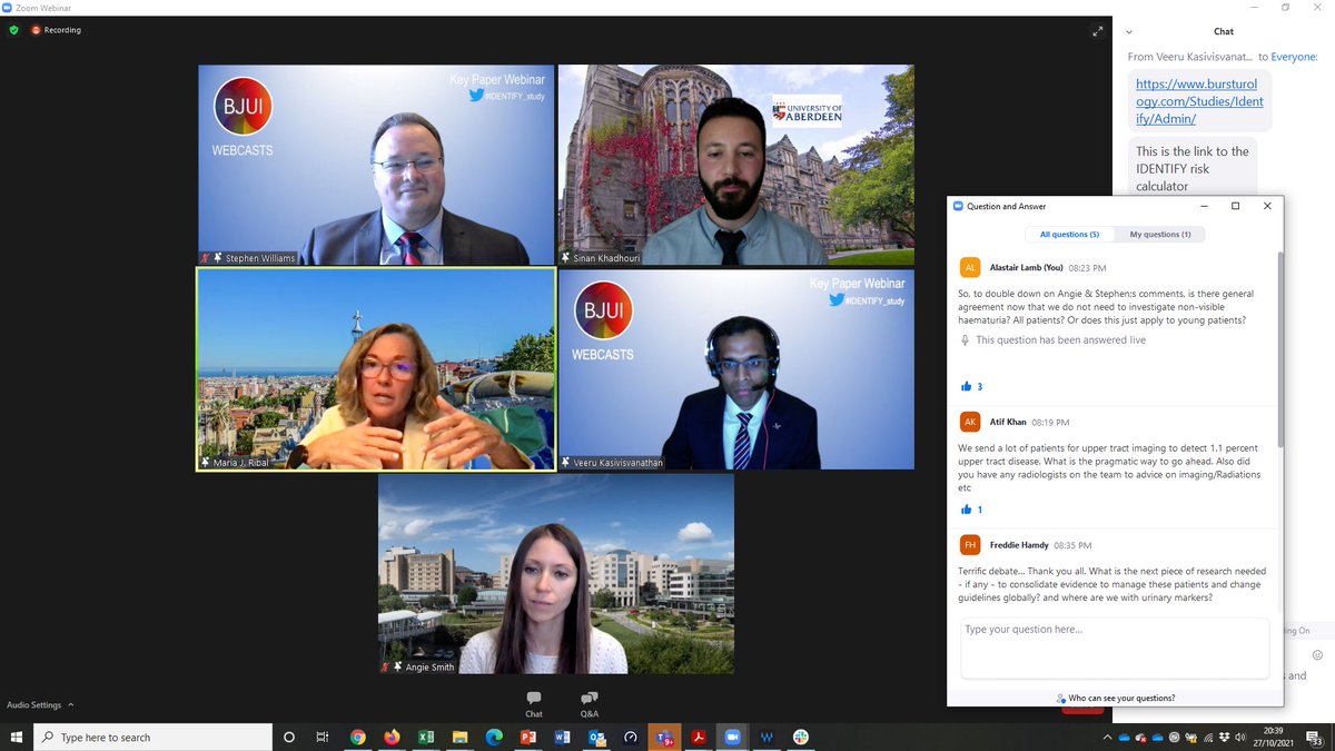 LambAlastair's tweet photo. Enjoying @BJUIjournal #IDENTIFY_Study #KeyPaperWebinar Q & A session. Good debate.
Great to hear impact on real world practice from @angiesmith_uro & insight re guidelines from @MariaJRibal
Looking forward to seeing twitter discussion over next 24hrs...
What's the next trial? https://t.co/KIueWmmojH