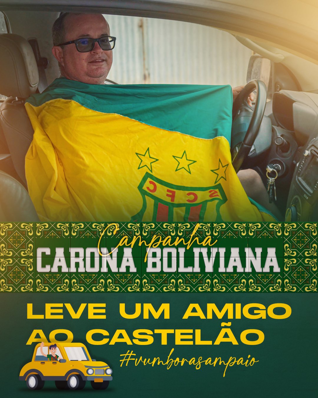 Greve de ônibus em São Luís faz o Tricolor lançar a Campanha Carona Boliviana para levar sua torcida ao castelão. Fonte: Sampaio Corrêa FC/Twitter