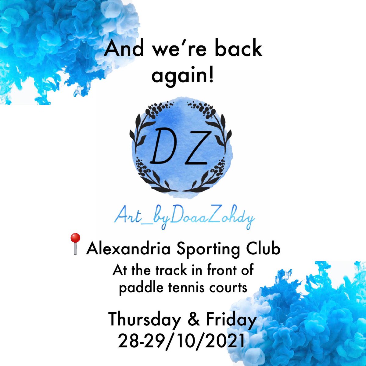 Alaa_Amgad's tweet photo. Our latest resin collection will be available this weekend at Alexandria Sporting Club from 10am to 10pm!
Can’t wait to see you tomorrow🥰 https://t.co/JHrwTntFwA