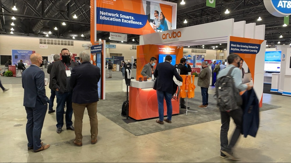 HPE_Aruba_NETW's tweet image. So much #EDU21 booth fun - it&apos;s really been great being back in #ConferenceMode. Here are some snaps from the amazing day we&apos;ve encountered thus far!

What has been your favorite overall conference memory? Comment 👇🏾👇🏾👇🏾