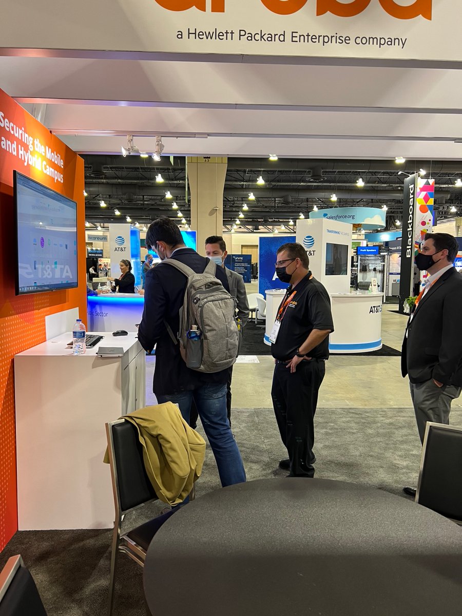 HPE_Aruba_NETW's tweet image. So much #EDU21 booth fun - it&apos;s really been great being back in #ConferenceMode. Here are some snaps from the amazing day we&apos;ve encountered thus far!

What has been your favorite overall conference memory? Comment 👇🏾👇🏾👇🏾