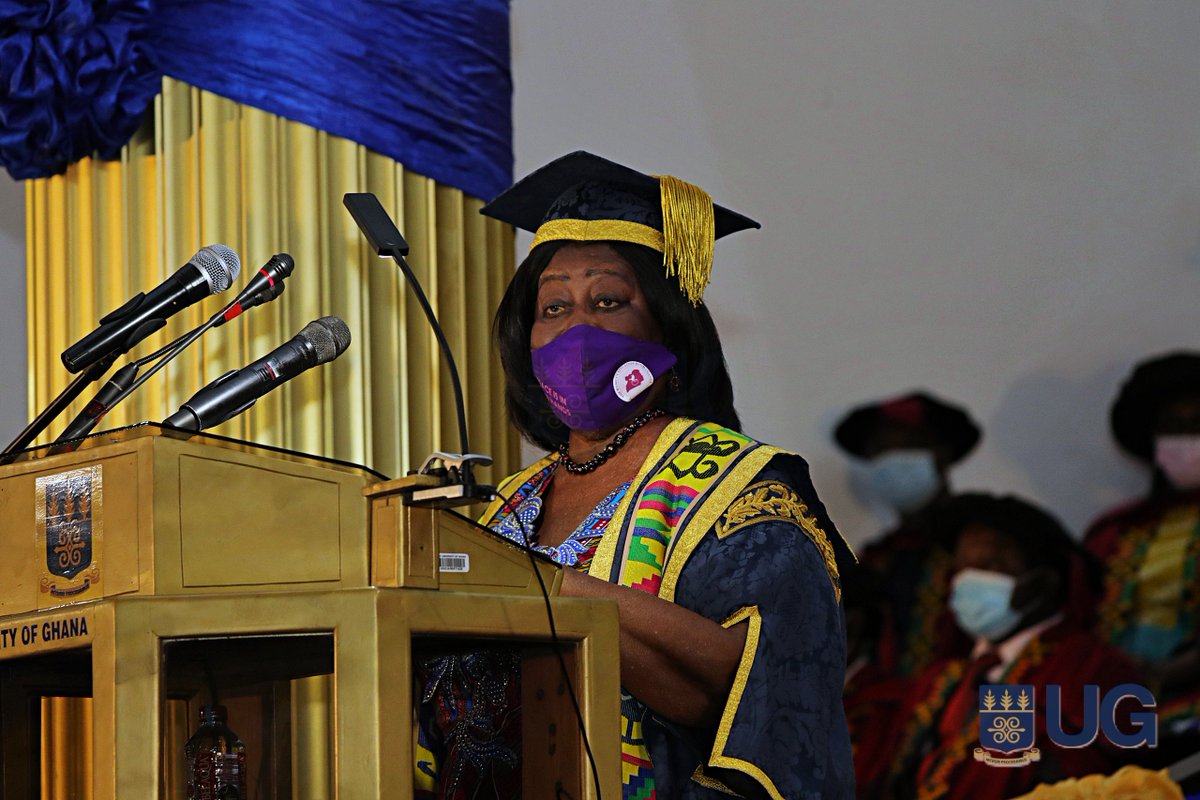 UnivofGh's tweet photo. The ceremony was presided over by Mrs. Mary Chinery-Hesse, First female Chancellor. In attendance was the Justice Sophia Akuffo (Rtd), First female Chair of the University Council.
#UGVCInduction
#GoToUniversity
@univers1057fm_ https://t.co/TxW9hSdhLe