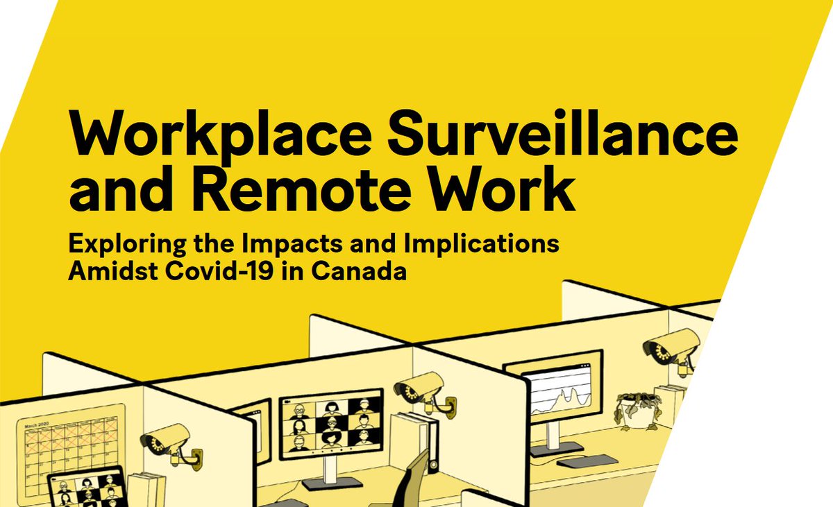 Workplace #surveillance is on the rise in Canada since the onset of the pandemic. 
 
@cyberpolicyx's new report outlines the #privacy and security impacts of increased electronic surveillance of employees.
 
Read more: cybersecurepolicy.ca/workplace-surv…
1/5