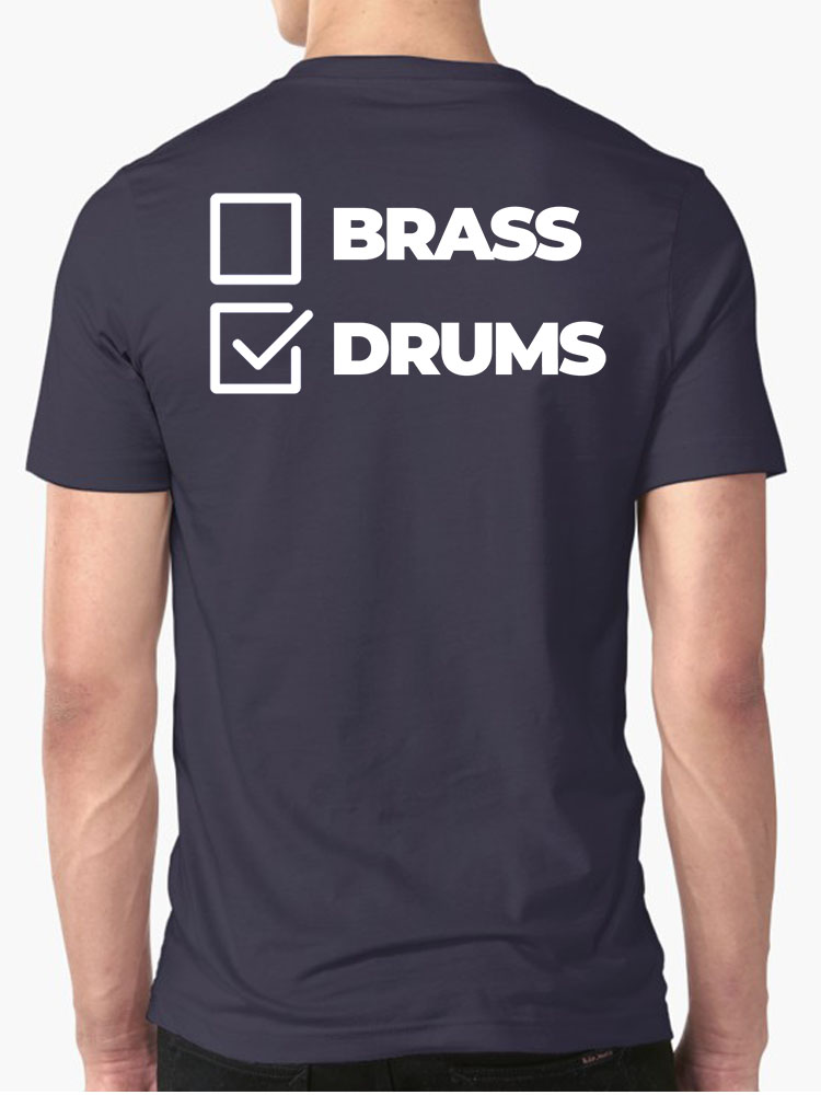 Marchingband T-Shirt | Bestel in onze webshop ||>> bit.ly/3CldyNG << || #korpsmuziek #marchingband #blaasmuziek #instrument #drums
