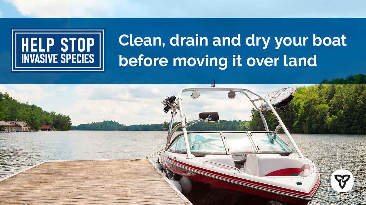 Beginning January 1, 2022, boaters will be required to drain water and remove all aquatic plants, animals and algae from their boats immediately after removing them from the water.

Learn more: ontario.ca/page/invasive-…