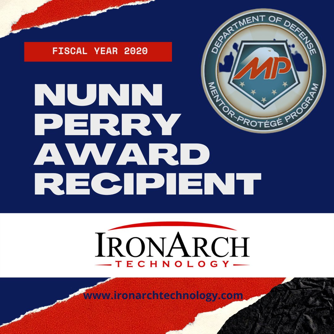 IronArchTech's tweet image. @IronArchTech is proud to be recognized for excellence in the @DeptofDefense Mentor Protégé Program with the Nunn-Perry award. We are grateful for the opportunity to participate in this program and appreciative of the partnership with our mentors 
@SAICinc and NCA&amp;amp;T.
